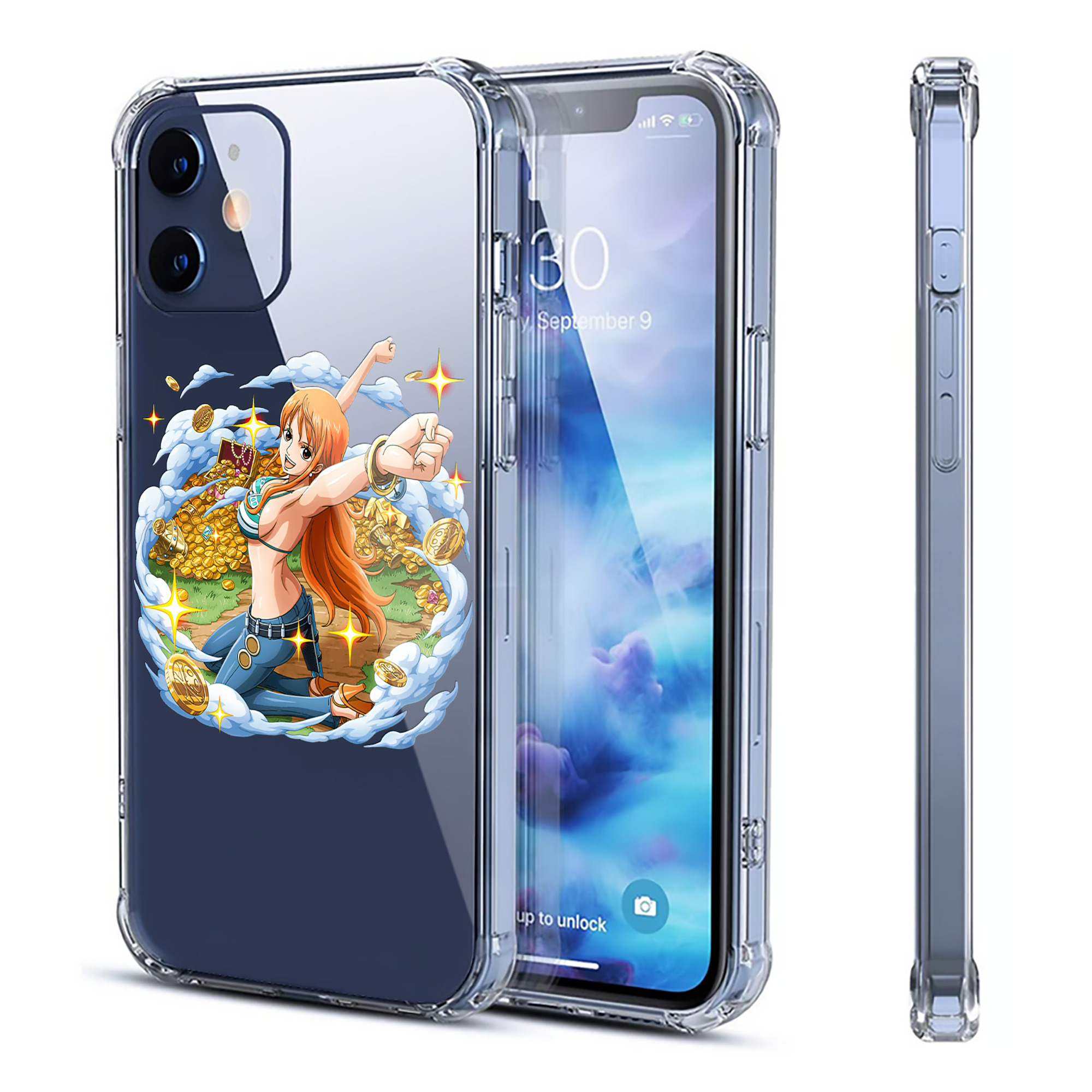 （画像用） ワンピース ナミ ONE PIECE Nami 【iPhone 12シリーズ対応】透明スマホケース（クリアソフトケース）